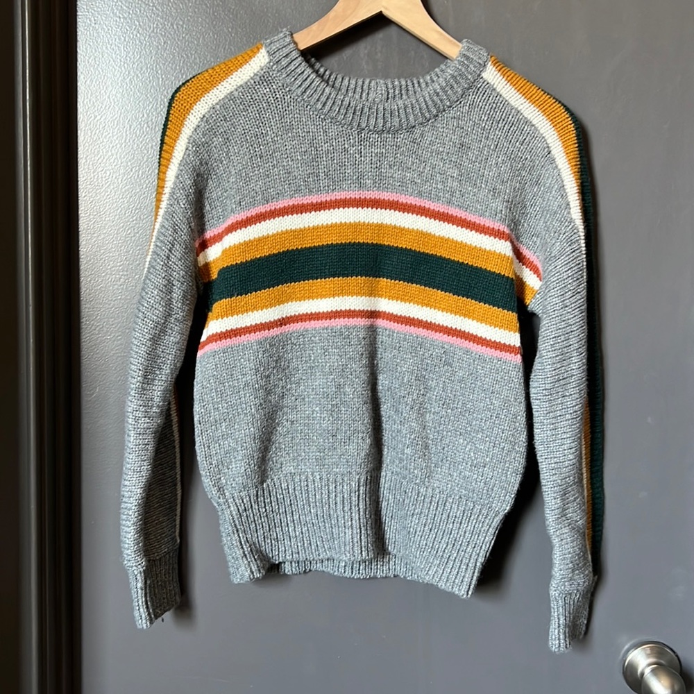 Grey knitted Madewell sweater